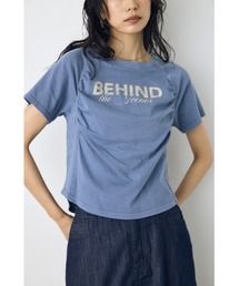 フロントギャザーカラーロゴTシャツ