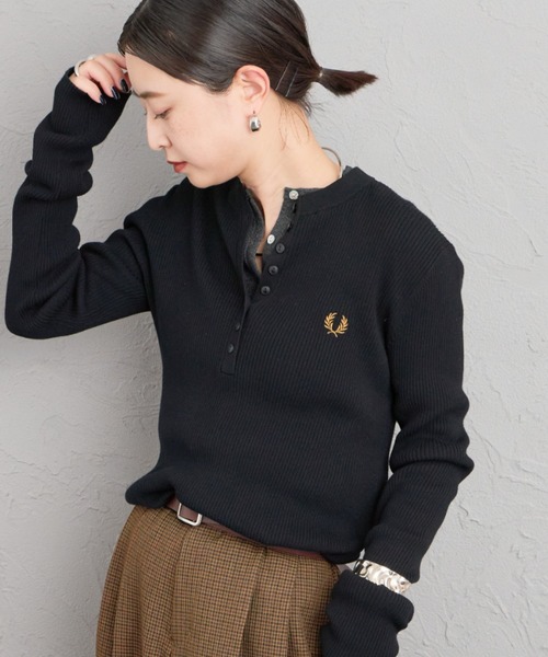 WEB先行予約】[FRED PERRY/フレッドペリー] 別注 ワンポイントロゴ刺繍