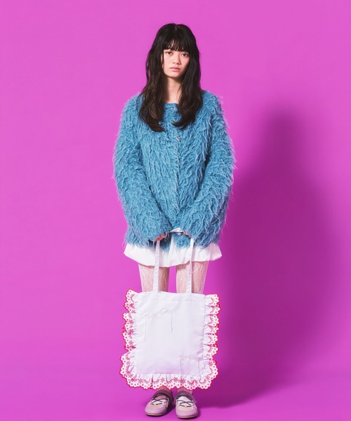 Casselini（キャセリーニ）の「Casselini(キャセリーニ)レーストリムトート（トートバッグ・レディース・ブラウン/ホワイト/ブラック・FREE）」の20枚目の写真
