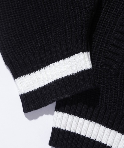 XLARGE（エクストララージ）の「LINE KNIT TOP（ニット/セーター・メンズ・ベージュ/ブラック・XL/L/M/S）」の8枚目の写真