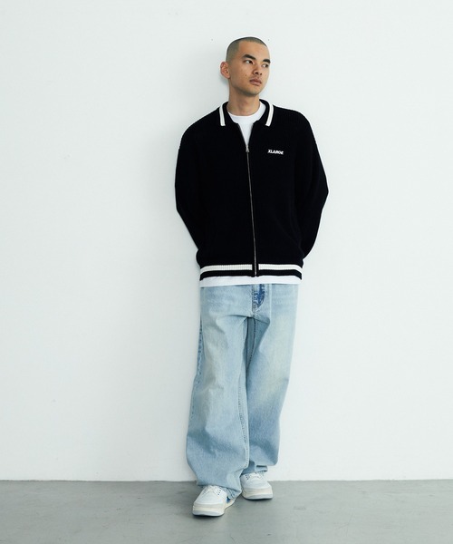 XLARGE（エクストララージ）の「LINE KNIT TOP（ニット/セーター・メンズ・ベージュ/ブラック・XL/L/M/S）」の5枚目の写真