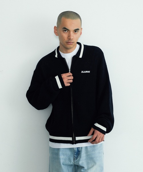 XLARGE（エクストララージ）の「LINE KNIT TOP（ニット/セーター・メンズ・ベージュ/ブラック・XL/L/M/S）」の4枚目の写真