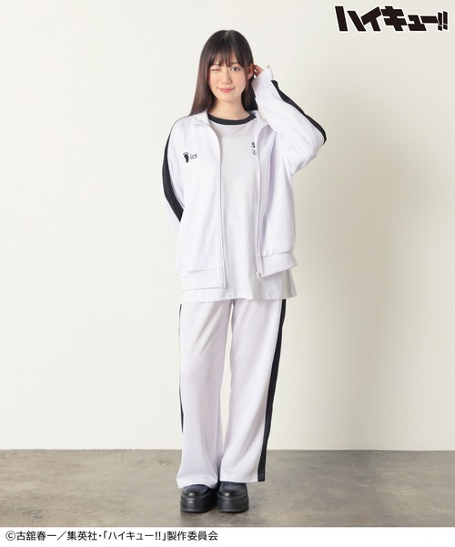 Honeys(ハニーズ)の「ハイキュー!! ジャージパンツ(スウェットパンツ・レディース・レッド系1/ワイン系1/ホワイト系1/ブラック系1・M/LL/L)」の5枚目の写真