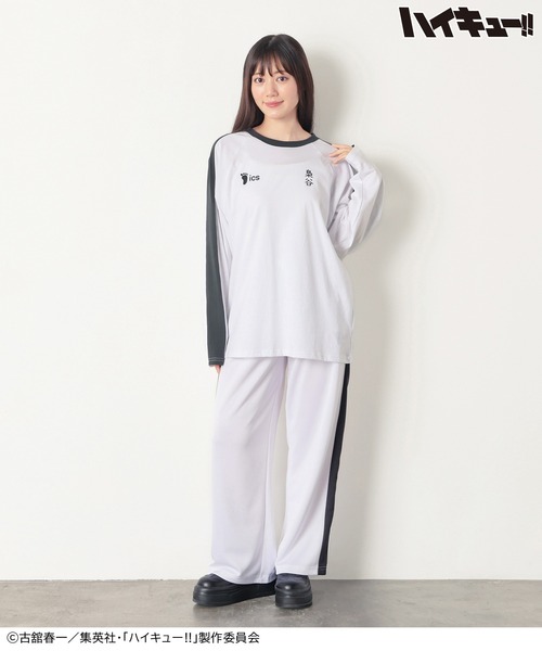 Honeys(ハニーズ)の「ハイキュー!! ジャージパンツ(スウェットパンツ・レディース・レッド系1/ワイン系1/ホワイト系1/ブラック系1・M/LL/L)」の6枚目の写真