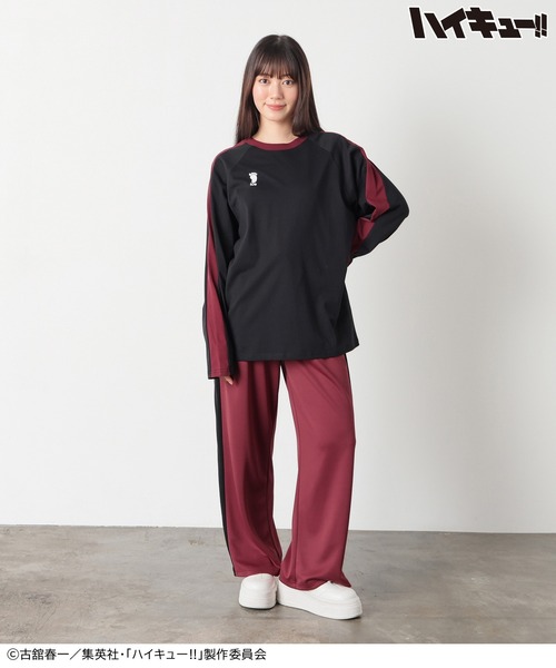 Honeys(ハニーズ)の「ハイキュー!! ジャージパンツ(スウェットパンツ・レディース・レッド系1/ワイン系1/ホワイト系1/ブラック系1・M/LL/L)」の12枚目の写真