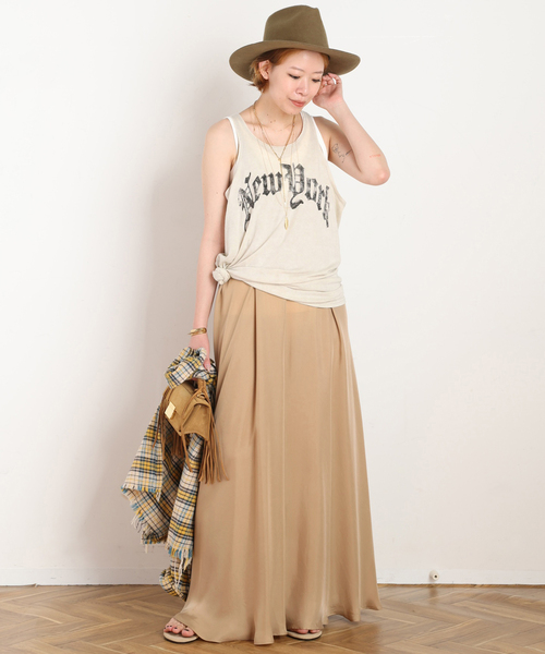R13(アールサーティーン)の「*【R13/アールサーティーン】NEW YORK RELAXED TANK(Tシャツ/カットソー・レディース・ベージュ・FREE)」の4枚目の写真