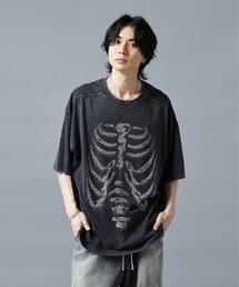 DANKE SCHON | DankeSchon/ダンケシェーン/BRUST RHINESTONE BONE(Tシャツ/カットソー)