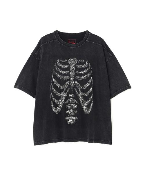 DANKE SCHON(ダンケシェーン)の「DankeSchon/ダンケシェーン/BRUST RHINESTONE BONE(Tシャツ/カットソー・メンズ・ブラック・L/M)」の3枚目の写真