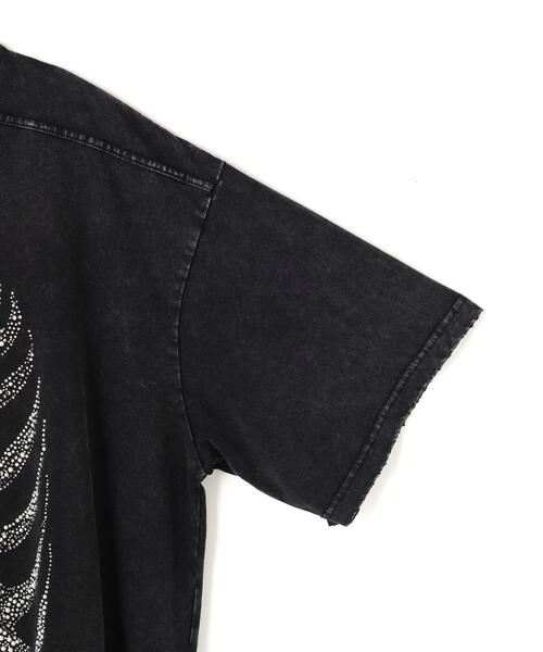 DANKE SCHON(ダンケシェーン)の「DankeSchon/ダンケシェーン/BRUST RHINESTONE BONE(Tシャツ/カットソー・メンズ・ブラック・L/M)」の6枚目の写真
