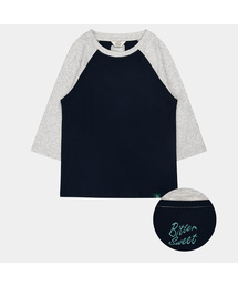 配色リブ刺繍Tシャツ (YZTS2604278)