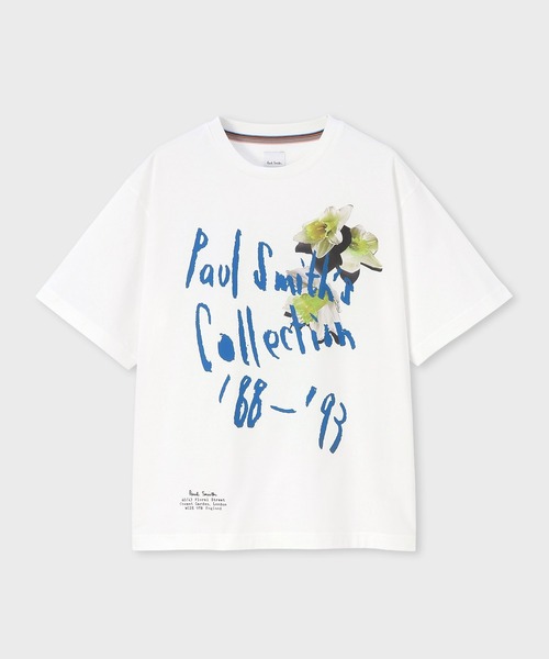 Paul Smith(ポールスミス)の「ウィメンズ "Collection 88-93" 半袖Tシャツ / 265124 J271(Tシャツ/カットソー・レディース・ホワイト/ブラック・MEDIUM)」の1枚目の写真