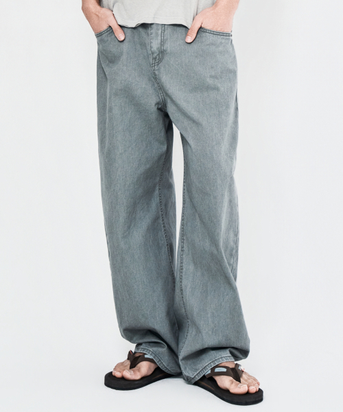 WAAR(ワール)の「M292 カチオンワイドパンツ_セージグレー(その他パンツ・メンズ・その他・SMALL/MEDIUM/LARGE)」の1枚目の写真
