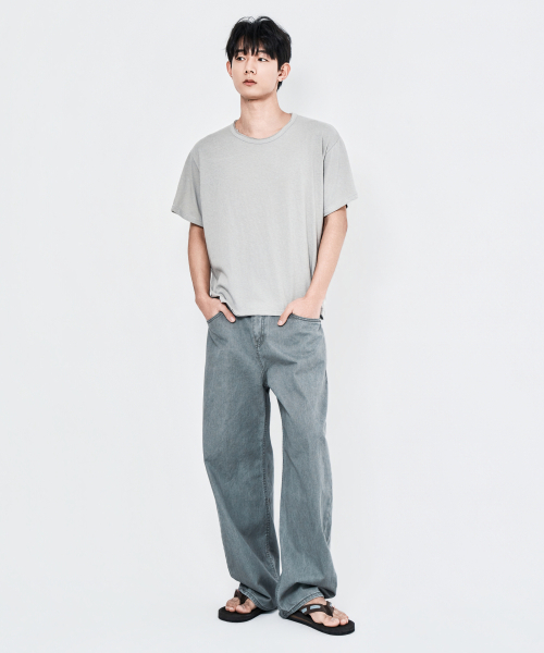 WAAR(ワール)の「M292 カチオンワイドパンツ_セージグレー(その他パンツ・メンズ・その他・SMALL/MEDIUM/LARGE)」の3枚目の写真