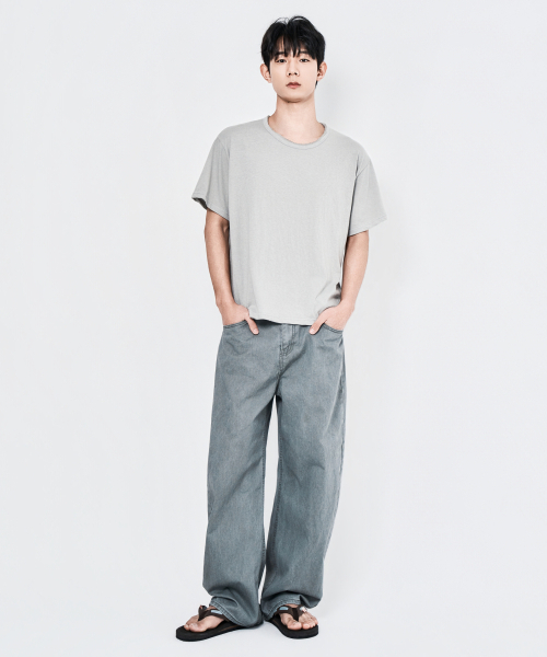 WAAR(ワール)の「M292 カチオンワイドパンツ_セージグレー(その他パンツ・メンズ・その他・SMALL/MEDIUM/LARGE)」の4枚目の写真