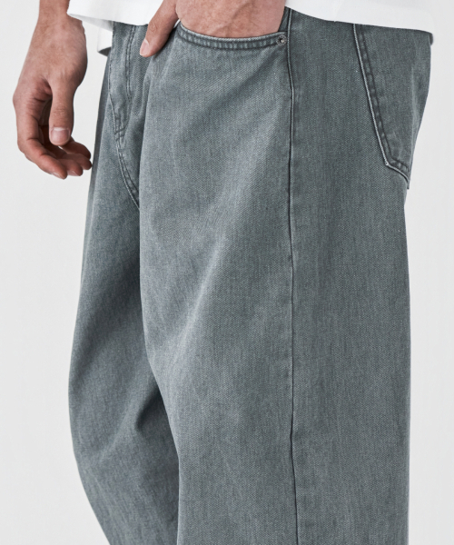 WAAR(ワール)の「M292 カチオンワイドパンツ_セージグレー(その他パンツ・メンズ・その他・SMALL/MEDIUM/LARGE)」の8枚目の写真
