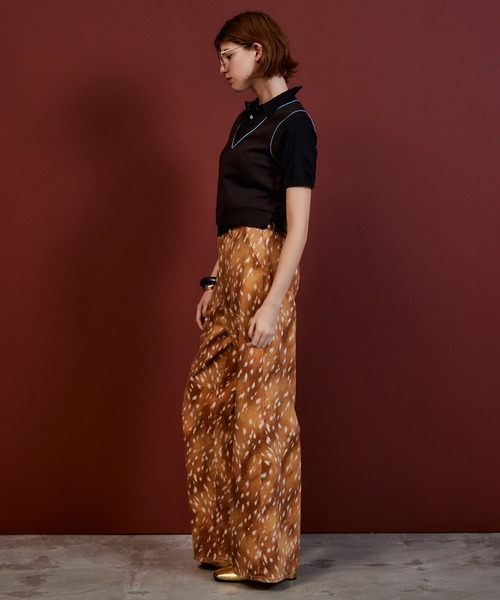 MAISON SPECIAL（メゾンスペシャル）の「Polo Layered Knit/ポロレイヤードニット（ニット/セーター・レディース・ブラウン/ターコイズブルー/グリーン・FREE）」の9枚目の写真