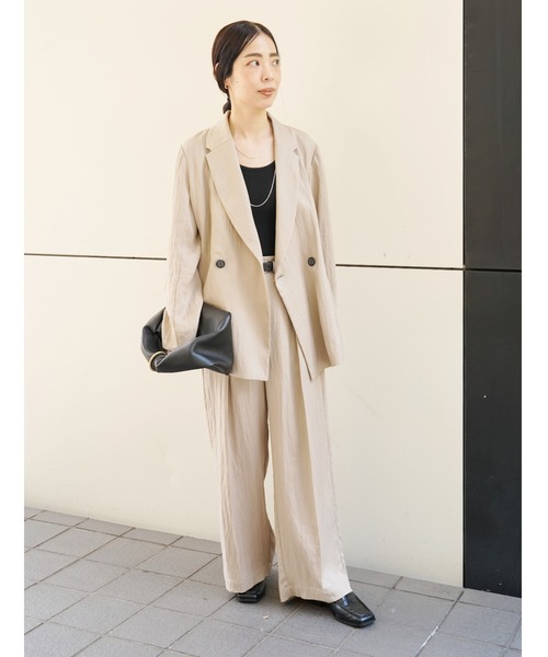 MIESROHE(ミースロエ)の「リラックスイージーパンツ(その他パンツ・レディース・ベージュ/ブラック/カーキ・1/0)」の7枚目の写真