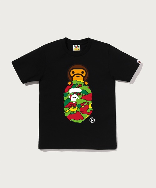 A BATHING APE(アベイシングエイプ)の「STA CAMO MILO ON APE HEAD TEE(Tシャツ/カットソー・レディース・ホワイト×ピンク/ホワイト系その他5/ブラック系その他5/ブラック×ピンク・MEDIUM/SMALL/XX-SMALL/X-SMALL)」の4枚目の写真
