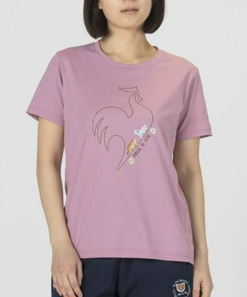 le coq sportif(ルコックスポルティフ)の「ルコックスポルティフ【PAUL&JOEコラボ】サンスクリーン半袖Tシャツ 花柄 レディース 吸汗速乾 ストレッチ UVCUT(Tシャツ/カットソー・レディース・ブルー/ホワイト系その他/ネイビー/ピンク・L/M/S/XL)」の4枚目の写真
