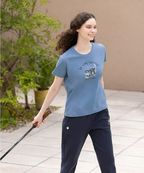 le coq sportif(ルコックスポルティフ)の「ルコックスポルティフ【PAUL&JOEコラボ】サンスクリーン半袖Tシャツ 花柄 レディース 吸汗速乾 ストレッチ UVCUT(Tシャツ/カットソー・レディース・ブルー/ホワイト系その他/ネイビー/ピンク・L/M/S/XL)」の10枚目の写真