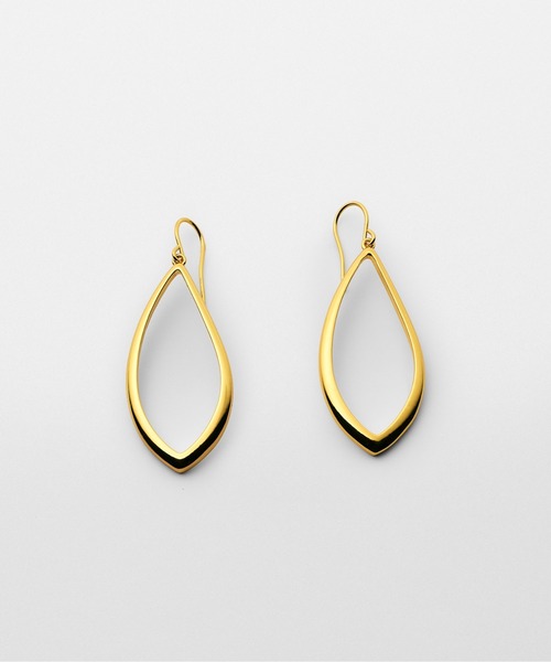 UNITED JEWELS-ef-(ユナイテッドジュエルズイフ)の「Leaf Design hook pierce(ピアス(両耳用)・レディース・シルバー/イエローゴールド・FREE)」の1枚目の写真