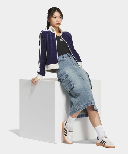 adidas(アディダス)の「カラー ジャケット / トラックジャケット / アディダスオリジナルス adidas Originals(ブルゾン・レディース・ブルー・XX-LARGE/3XL/LARGE/MEDIUM/SMALL/X-LARGE/X-SMALL)」の3枚目の写真