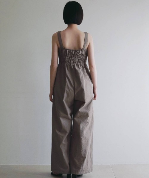 anuke（アンヌーク）の「anuke Gather Wide Combinaison（ワンピース・レディース・ブラック/ベージュ・38/36）」の6枚目の写真