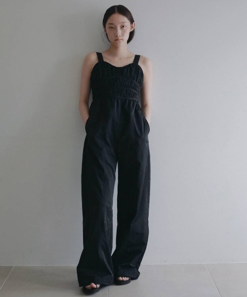 anuke（アンヌーク）の「anuke Gather Wide Combinaison（ワンピース・レディース・ブラック/ベージュ・38/36）」の12枚目の写真