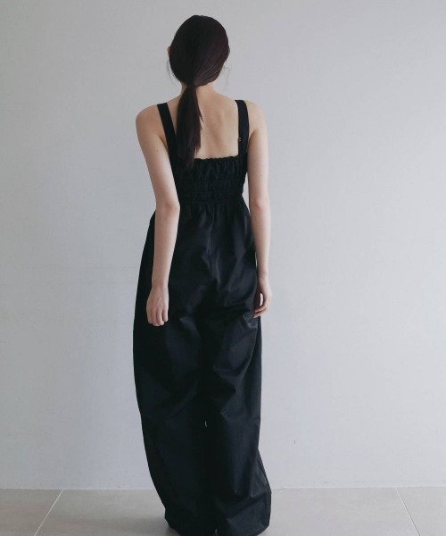 anuke（アンヌーク）の「anuke Gather Wide Combinaison（ワンピース・レディース・ブラック/ベージュ・38/36）」の13枚目の写真
