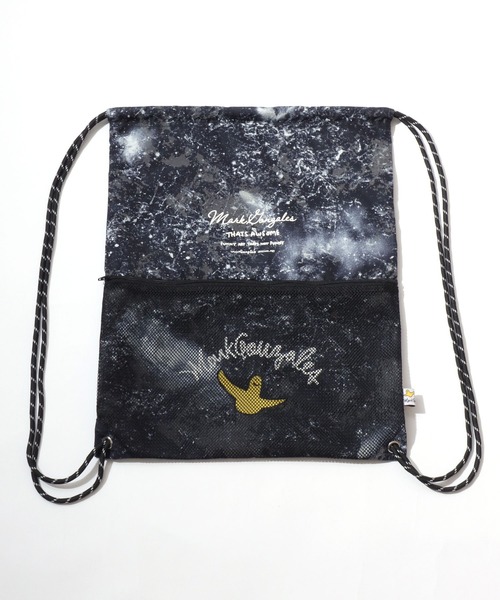 Mark Gonzales(マーク・ゴンザレス)の「MARK GONZALES ARTWORK COLLECTION/マークゴンザレス 別注 メッシュポケット ドローコード アソート ナップサック メンズ レディース(バックパック/リュック・メンズ・ブラック/ホワイト/ベージュ系その他/ブラック系その他/グリーン系その他・FREE)」の11枚目の写真
