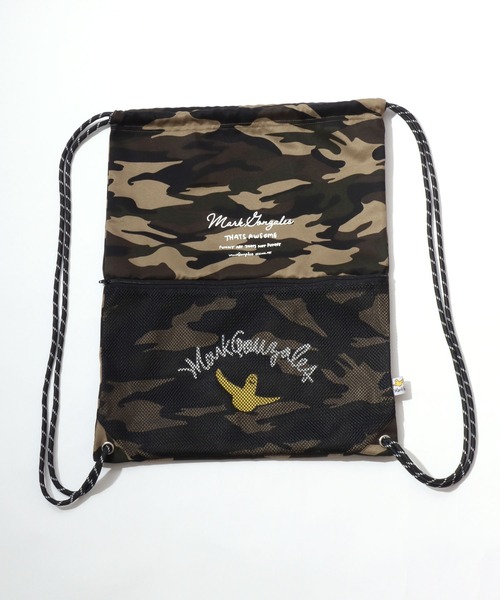 Mark Gonzales(マーク・ゴンザレス)の「MARK GONZALES ARTWORK COLLECTION/マークゴンザレス 別注 メッシュポケット ドローコード アソート ナップサック メンズ レディース(バックパック/リュック・メンズ・ブラック/ホワイト/ベージュ系その他/ブラック系その他/グリーン系その他・FREE)」の13枚目の写真