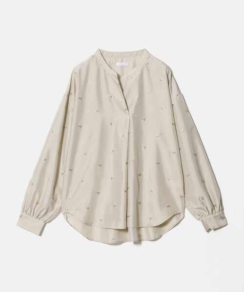 A DAY IN THE LIFE UNITED ARROWS(アデイインザライフユナイテッドアローズ)の「エンブロイダリースキッパーシャツ <A DAY IN THE LIFE>(シャツ/ブラウス・レディース・ダークブラウン/ブラック/ベージュ・FREE)」の1枚目の写真
