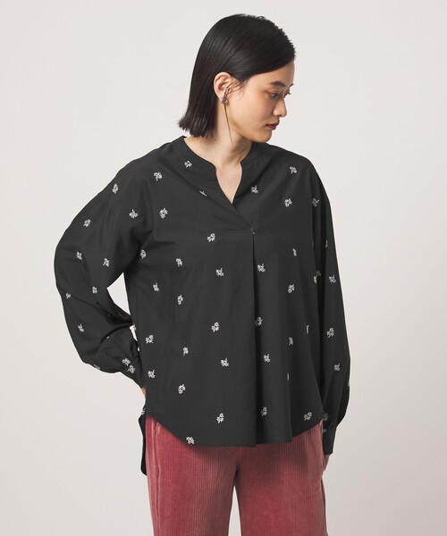 A DAY IN THE LIFE UNITED ARROWS(アデイインザライフユナイテッドアローズ)の「エンブロイダリースキッパーシャツ <A DAY IN THE LIFE>(シャツ/ブラウス・レディース・ダークブラウン/ブラック/ベージュ・FREE)」の10枚目の写真