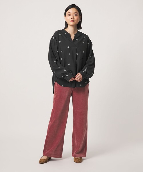 A DAY IN THE LIFE UNITED ARROWS(アデイインザライフユナイテッドアローズ)の「エンブロイダリースキッパーシャツ <A DAY IN THE LIFE>(シャツ/ブラウス・レディース・ダークブラウン/ブラック/ベージュ・FREE)」の11枚目の写真