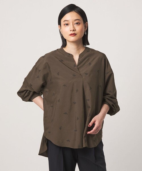 A DAY IN THE LIFE UNITED ARROWS(アデイインザライフユナイテッドアローズ)の「エンブロイダリースキッパーシャツ <A DAY IN THE LIFE>(シャツ/ブラウス・レディース・ダークブラウン/ブラック/ベージュ・FREE)」の12枚目の写真