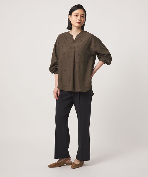 A DAY IN THE LIFE UNITED ARROWS(アデイインザライフユナイテッドアローズ)の「エンブロイダリースキッパーシャツ <A DAY IN THE LIFE>(シャツ/ブラウス・レディース・ダークブラウン/ブラック/ベージュ・FREE)」の13枚目の写真