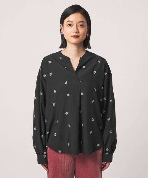 A DAY IN THE LIFE UNITED ARROWS(アデイインザライフユナイテッドアローズ)の「エンブロイダリースキッパーシャツ <A DAY IN THE LIFE>(シャツ/ブラウス・レディース・ダークブラウン/ブラック/ベージュ・FREE)」の14枚目の写真