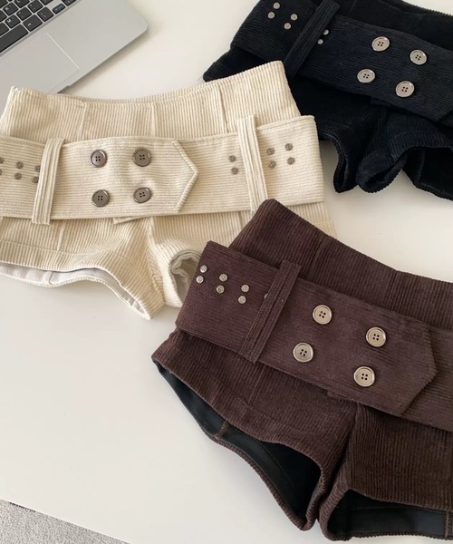 LAMPOON(ランプーン)の「コーデュロイショートパンツ(その他パンツ・レディース・ブラック/ベージュ/ブラウン・SMALL/MEDIUM/LARGE)」の13枚目の写真