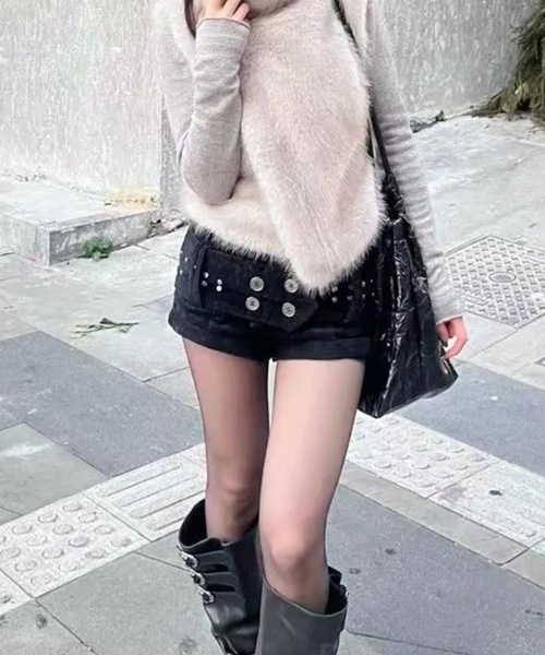 LAMPOON(ランプーン)の「コーデュロイショートパンツ(その他パンツ・レディース・ブラック/ベージュ/ブラウン・SMALL/MEDIUM/LARGE)」の6枚目の写真