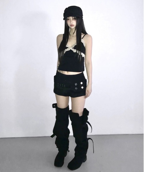 LAMPOON(ランプーン)の「コーデュロイショートパンツ(その他パンツ・レディース・ブラック/ベージュ/ブラウン・SMALL/MEDIUM/LARGE)」の4枚目の写真
