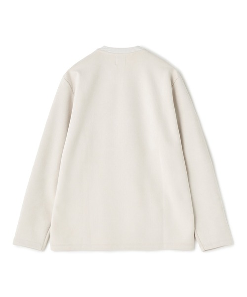 MEN'S BIGI（メンズビギ）の「アランパネル ニットコンビVネックロングTEE（Tシャツ/カットソー・メンズ・グレー/ブラウン/ネイビー・03/02/01/04）」の19枚目の写真