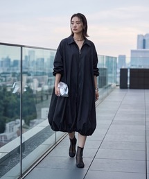 【DELI by】エアリーバルーンヘムZIPシャツワンピース
