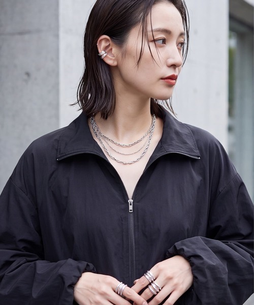STYLE DELI(スタイルデリ)の「【DELI by】エアリーバルーンヘムZIPシャツワンピース(ワンピース・レディース・ブラック・M)」の2枚目の写真