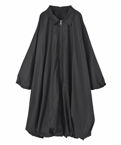 STYLE DELI(スタイルデリ)の「【DELI by】エアリーバルーンヘムZIPシャツワンピース(ワンピース・レディース・ブラック・M)」の6枚目の写真