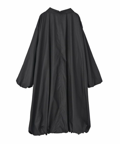 STYLE DELI(スタイルデリ)の「【DELI by】エアリーバルーンヘムZIPシャツワンピース(ワンピース・レディース・ブラック・M)」の7枚目の写真