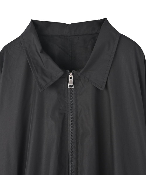 STYLE DELI(スタイルデリ)の「【DELI by】エアリーバルーンヘムZIPシャツワンピース(ワンピース・レディース・ブラック・M)」の8枚目の写真