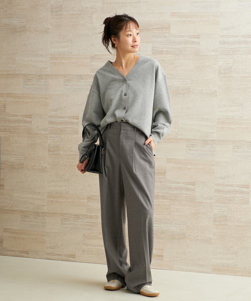 plage（プラージュ）の「R’IAM WOOSTED BASIC パンツ（スラックス・レディース・ブラック/チャコールグレー・38/36/34）」の6枚目の写真