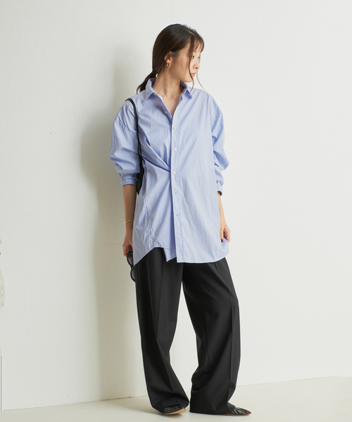 plage（プラージュ）の「R’IAM WOOSTED BASIC パンツ（スラックス・レディース・ブラック/チャコールグレー・38/36/34）」の8枚目の写真