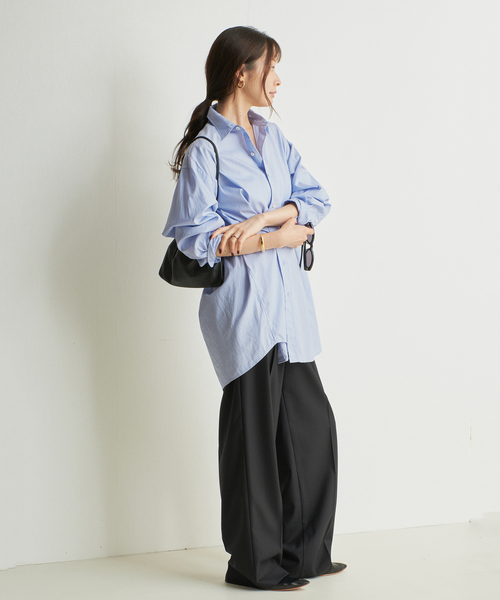 plage（プラージュ）の「R’IAM WOOSTED BASIC パンツ（スラックス・レディース・ブラック/チャコールグレー・38/36/34）」の14枚目の写真