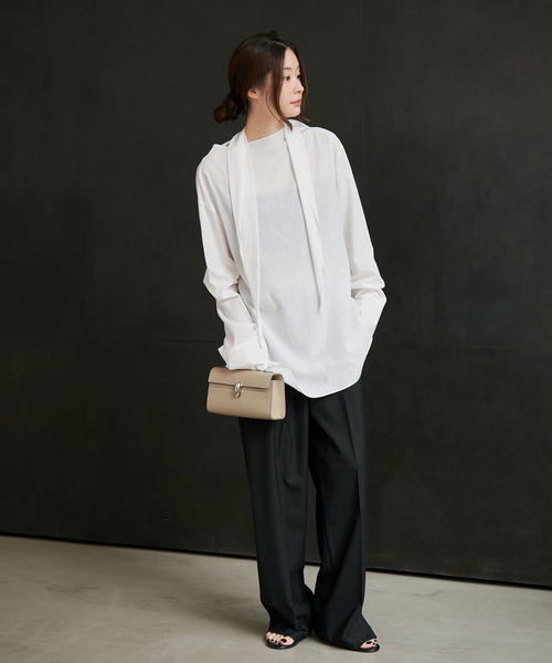 plage（プラージュ）の「R’IAM WOOSTED BASIC パンツ（スラックス・レディース・ブラック/チャコールグレー・38/36/34）」の19枚目の写真